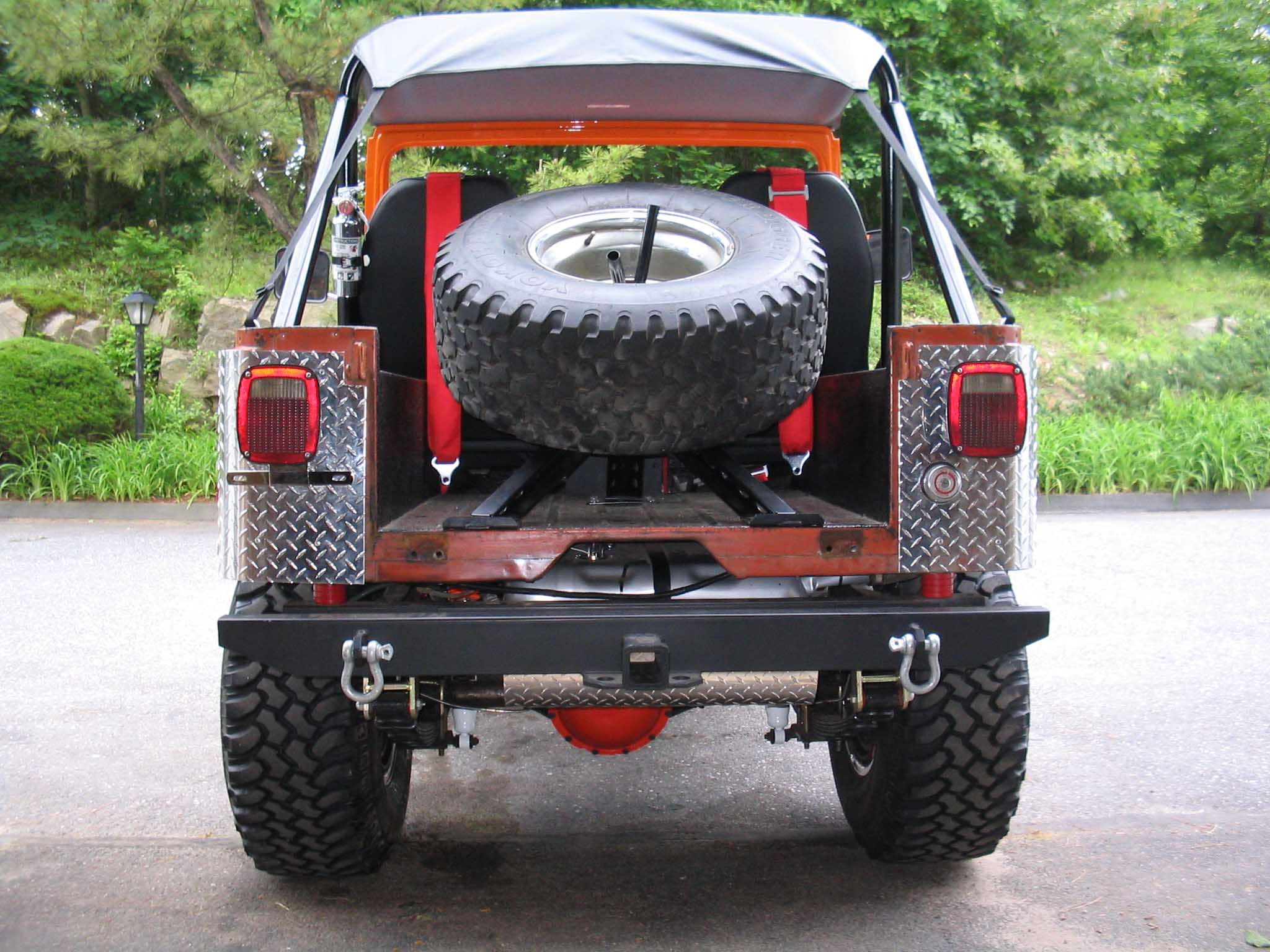 Jeep bed tire carrier